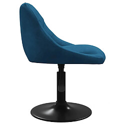 Acheter vidaXL Tabouret de bar - Bleu Velours