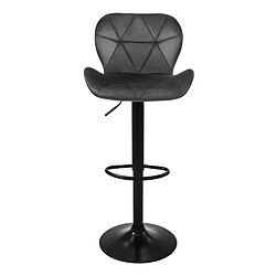 Avis Ml-design Tabourets de bar velours - Gris