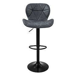 Avis Ml-design lot de 4 tabourets de bar - Anthracite