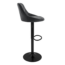 Avis Ml-design Tabouret de bar velours - gris