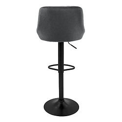 Acheter Ml-design Tabouret de bar velours - gris