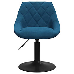Avis vidaXL Tabouret de bar - Bleu Velours