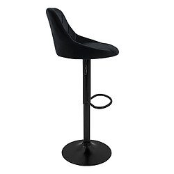 Acheter Ml-design tabourets de bar velours lot de 4 - Noir