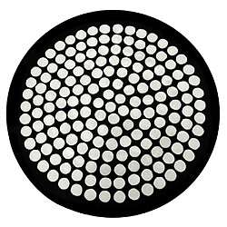 Acheter ICONIK INTERIOR Tapis Rond Laine – Design Géométrique – 68 cm – Yoler Noir / Blanc