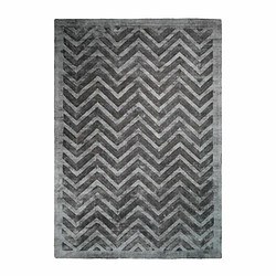 Paris Prix Tapis Rayures Luxury IV Tapis poils courts - Gris - Effet 3D - 120x170 cm