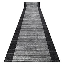 RUGSX Tapis de couloir STREIFEN - Anthracite 67x890 cm