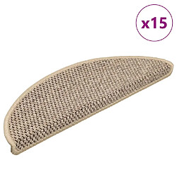 Tapis escalier vidaXL - Beige foncé