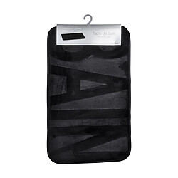 Avis Paris Prix Tapis de Bain Microfibre Relief - Noir 45x75cm