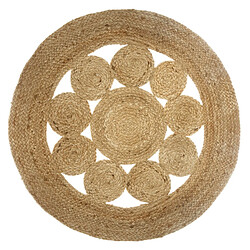 Atmosphera Tapis ajouré en jute Esra Diam. 80cm - Beige
