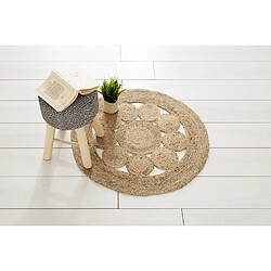 Atmosphera Tapis ajouré en jute Esra Diam. 80cm - Beige