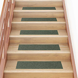 vidaXL Tapis d'Escalier Autocollants - Vert
