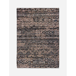 Louis De Poortere Antiquaire - Noir Tapis classique - Tissage plat belge - Antidérapant naturel