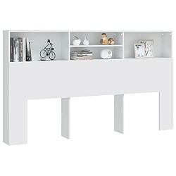 Acheter Decoshop26 Tête de lit avec rangements - Blanc