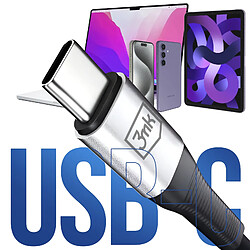 Avis 3mk Câble USB C vers Jack 3.5mm Aluminium Robuste Son Haute Fidélité 1m Noir