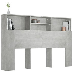 Decoshop26 Tête de lit 160 - Gris