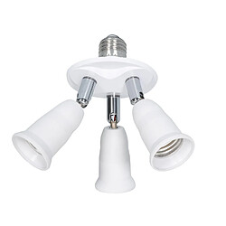 Ledkia Adaptateur douille E27 vers 3 E27 - Blanc