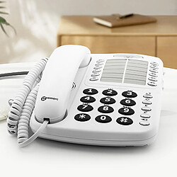 Avis Geemarc téléphone fixe senior - Blanc