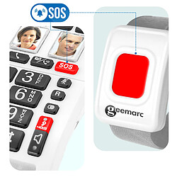 Geemarc téléphone portable - Blanc pas cher