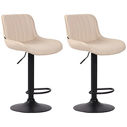 Lot de 2 tabourets de bar Lentini - Noir