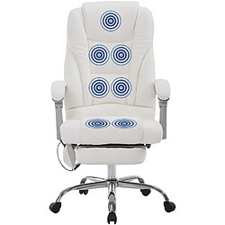 Fauteuil de bureau massant - Blanc