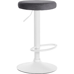 Tabouret de bar velours - Gris foncé