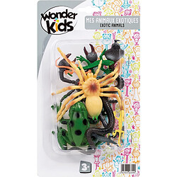 Wonderkids set de figurines animaux exotiques Figurines d’animaux exotiques - Lot éducatif de 8 pièces - Dès 3 ans - Détails réalistes - Matières robustes
