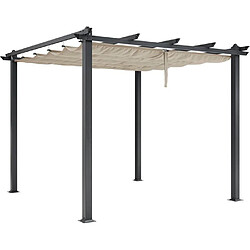 Cstore Pergola autoportante - Beige et anthracite