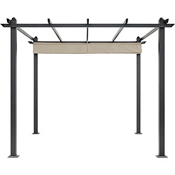 Cstore Pergola autoportante - Beige et anthracite
