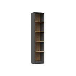 Vivaldi Bibliotheque Onix Anthracite Chene Artisan - 40 cm