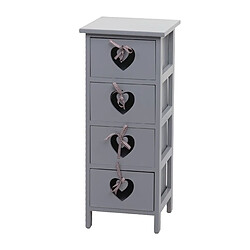 Decoshop26 Commode 4 tiroirs - Bleu