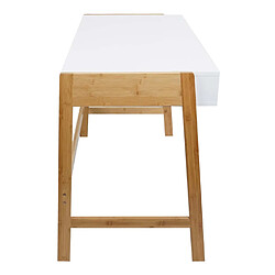Acheter Decoshop26 Bureau ordinateur bambou - Blanc