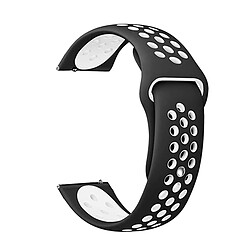Phonecare SportyStyle pour Xiaomi Redmi Watch 5 Lite - Noir/Blanc Bracelet silicone respirant - Redmi Watch 5 Lite