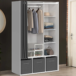 Idmarket Dressing penderie DIANE 105 x 45 x 167 cm blanc