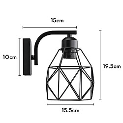 Stoex Applique murale 2 lampes - Noir pas cher