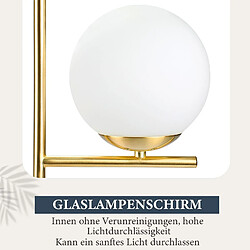 Nettlife Lampe de chevet métal verre - Doré pas cher