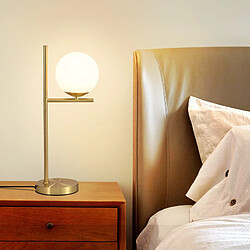 Avis Nettlife Lampe de chevet métal verre - Doré