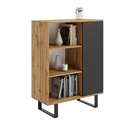 Kobi Bibliothèque colonne murale - Noir