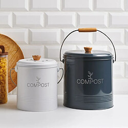 GUILLOUARD DISTRIBUTION Seau à compost rond 4.5l blanc - 040606 - GUILLOUARD pas cher