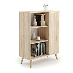 Kobi Bibliothèque colonne murale - Bois clair