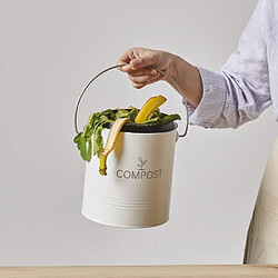 Acheter GUILLOUARD DISTRIBUTION Seau à compost rond 4.5l blanc - 040606 - GUILLOUARD