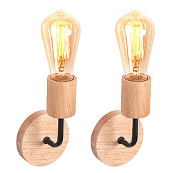 Stoex Applique Retro Bois Métal