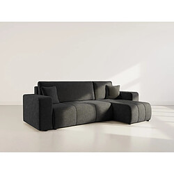 Bestmobilier Nicole - canapé d'angle réversible 4 places convertible avec coffre en tissu