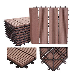 Décoshop26 Dalles carrelage WPC - Café