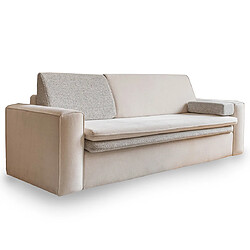 BestMobilier Wilson Canapé droit 3 places convertible - Beige