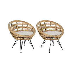 Beliani Chaise de jardin MARATEA rotin