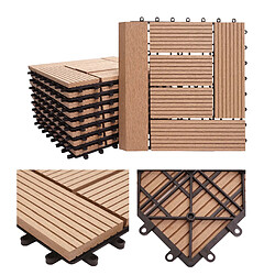 Decoshop26 Dalles carrelage WPC teck