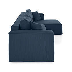 Acheter Bestmobilier Topaze - canapé d'angle déhoussable réversible 4 places en velours côtelé