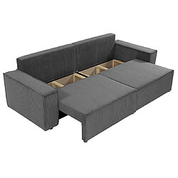 Avis BestMobilier Cezanne - Canapé convertible - Gris foncé