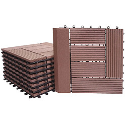 Décoshop26 Dalles carrelage WPC - Café