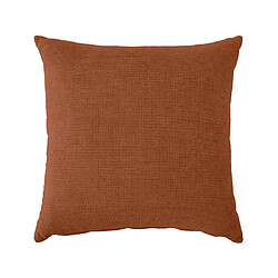 Lisa Design Polette Coussin Tissu 60 x 60 cm Coussin carré - Tissu texturé - Déhoussable - Rouille - 60 x 60 cm